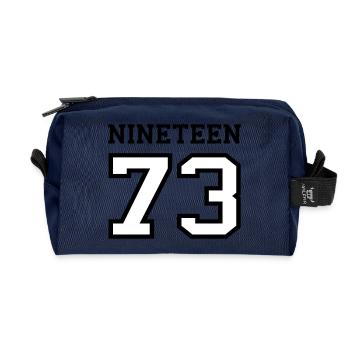1973 - Recycled Toiletry Zip Bag - navy - Front