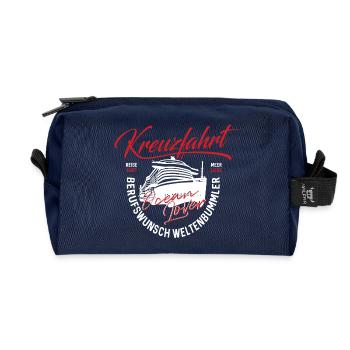 Kreuzfahrt – AIDA Ocean Lover - Recycelte Kulturtasche - Navy - Vorne