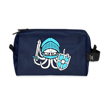 Oktopus Ritter Mittelalter Krieger Kämpfer Schwert - Recycelte Kulturtasche - Navy - Vorne