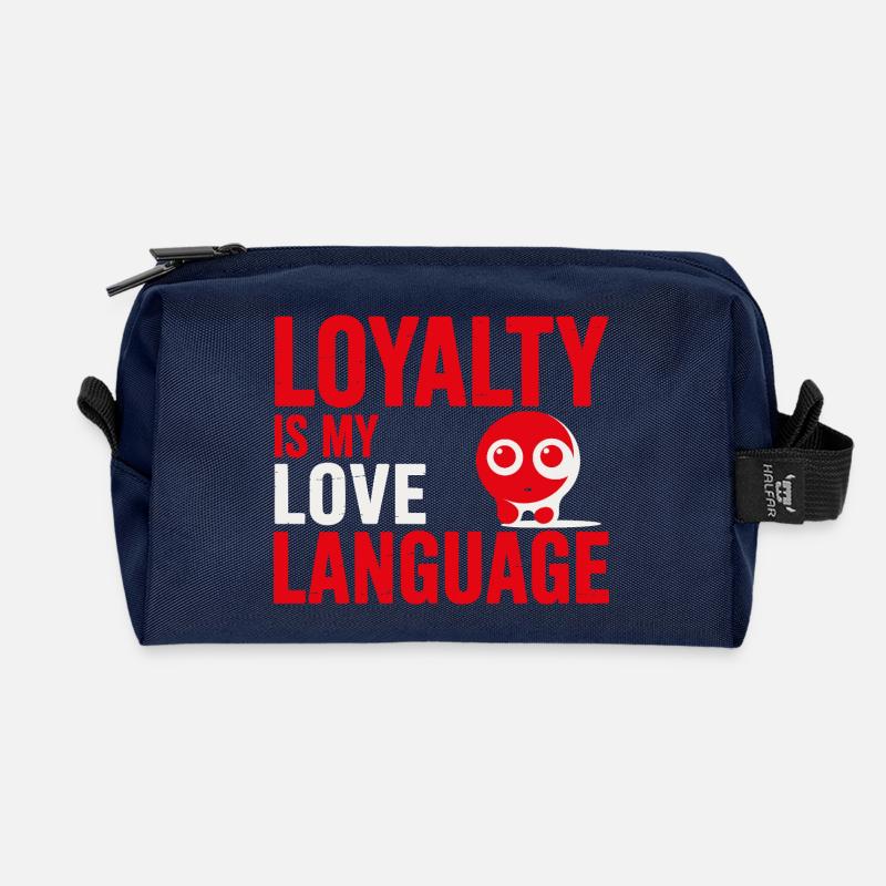 Loyalty Is My Love Language - Recycled Toiletry Zip Bag - navy