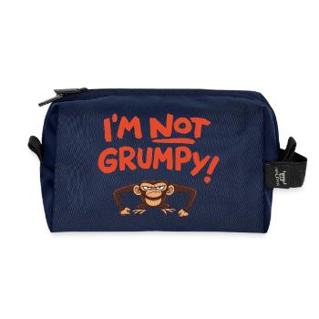 I´m not grumpy - Trousse de toilette en tissu recyclé - marine - Devant