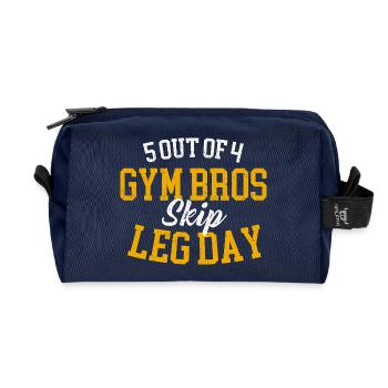5 von 4 Gym-Bros überspringen Beintag-Humor - Recycelte Kulturtasche - Navy - Vorne
