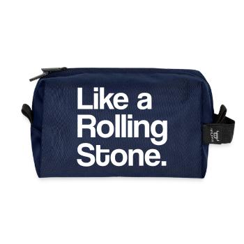 Like a Rolling Stone - Recycelte Kulturtasche - Navy - Vorne