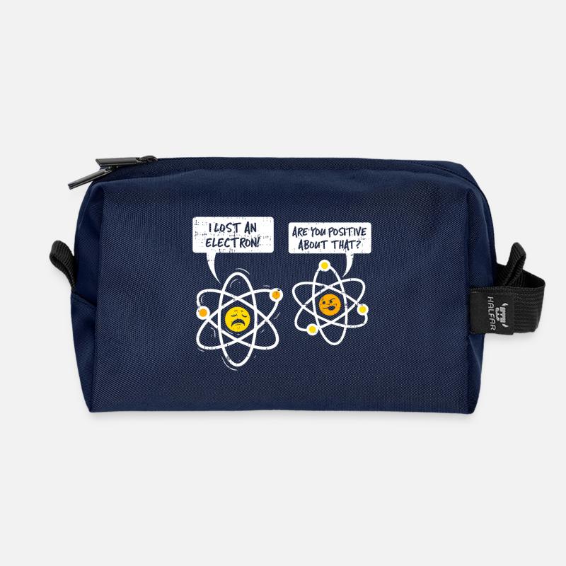 LUSTIGER ATOM WITZ | WITZIG POSITIV ELEKTRON NERD - Recycelte Kulturtasche - Navy