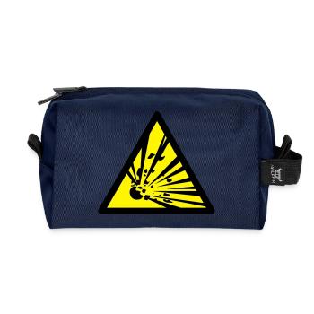 explosion - Recycelte Kulturtasche - Navy - Vorne