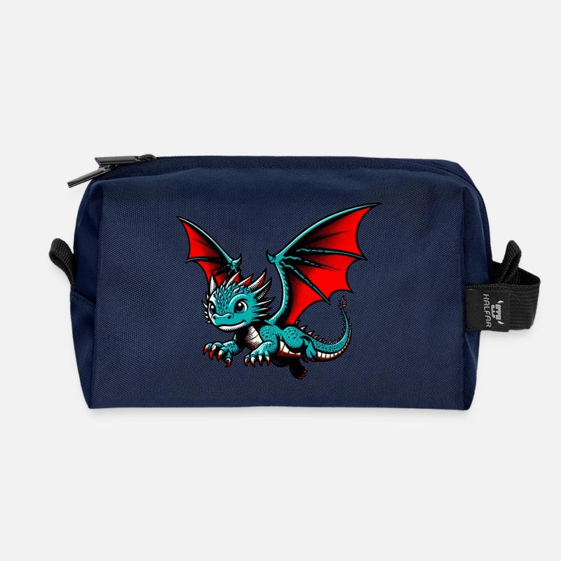 Drache - Recycelte Kulturtasche - Navy