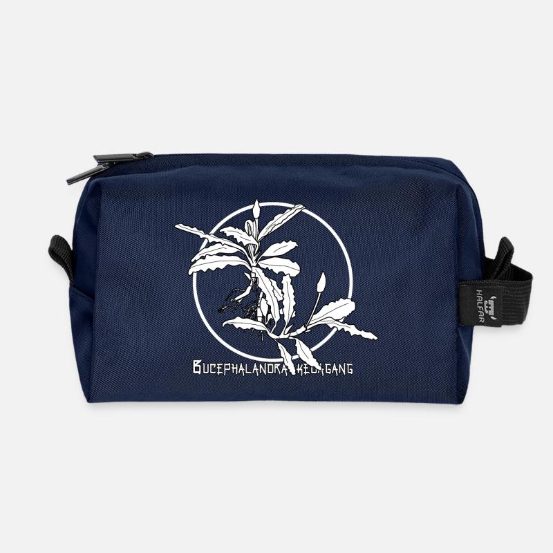 Bucephalandra kedagang - Recycled Toiletry Zip Bag - navy