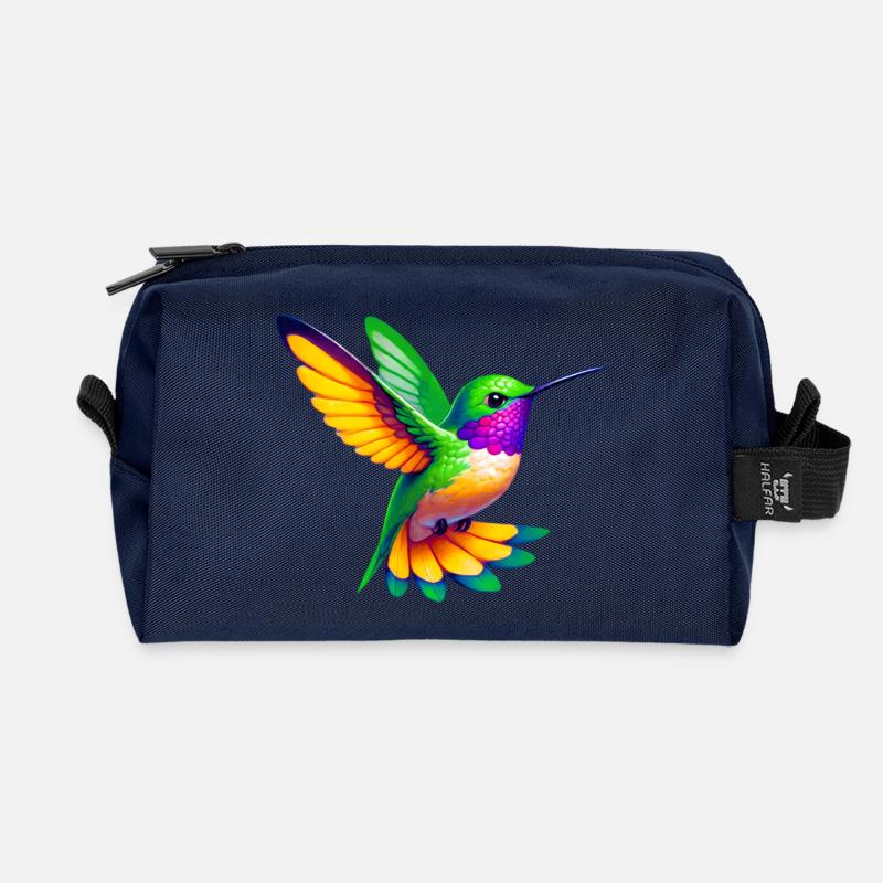 Kolibri - Recycelte Kulturtasche - Navy