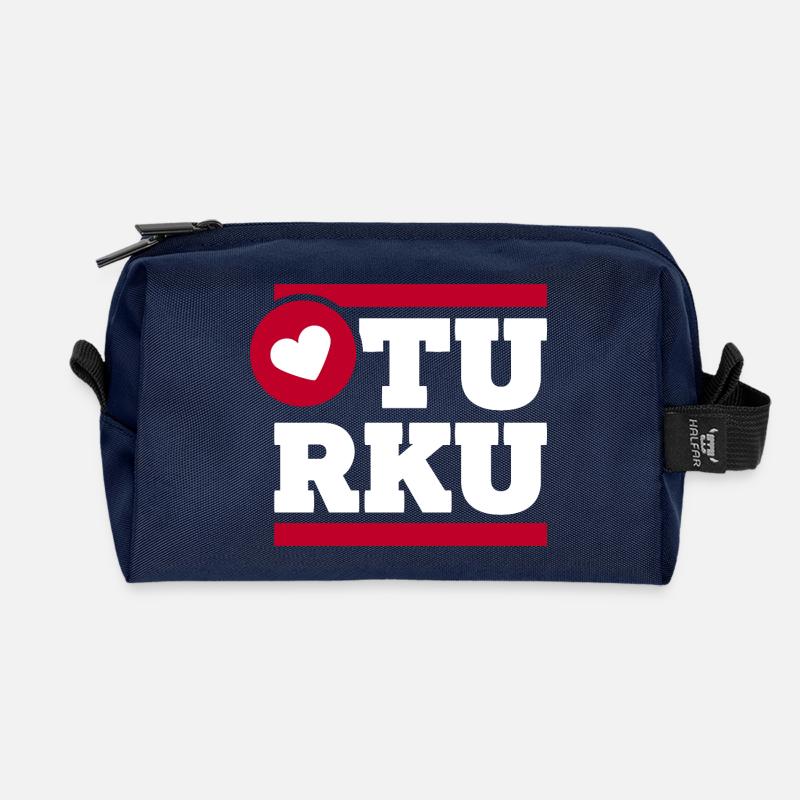 Ich liebe Turku City Pride - Recycelte Kulturtasche - Navy