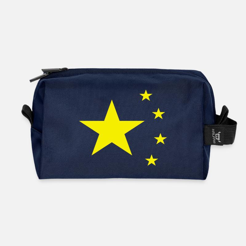 Chinesische Sterne - China Stars - Recycelte Kulturtasche - Navy