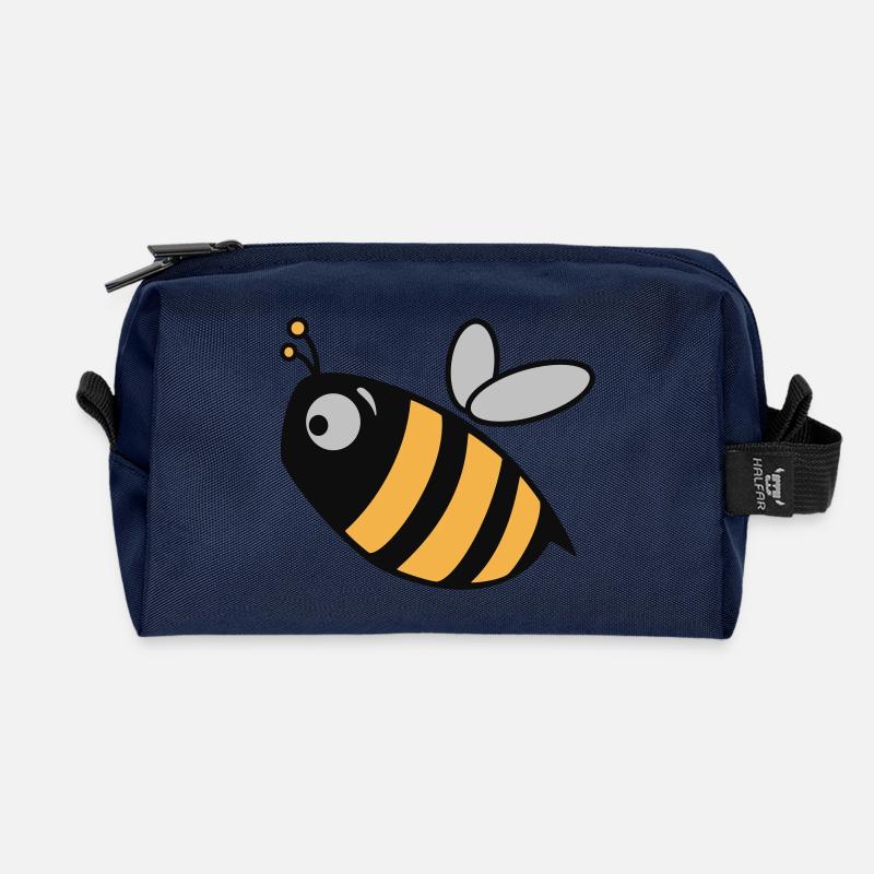 Bumblebee - Recycled Toiletry Zip Bag - navy