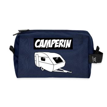 Camperin - Die besten Frauen der Welt! - Recycelte Kulturtasche - Navy - Vorne