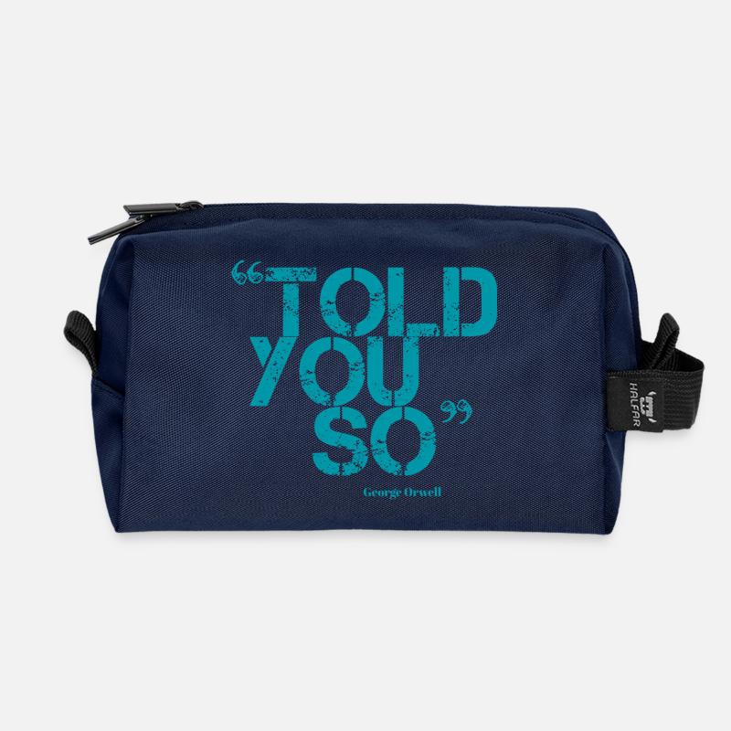 ORWELL (blau) - Recycelte Kulturtasche - Navy