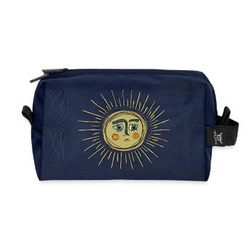 Sad Sun - Recycelte Kulturtasche - Navy - Vorne