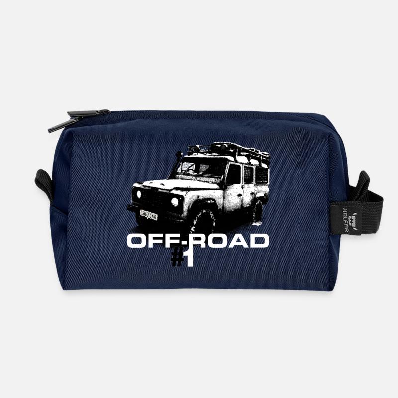 LR off-road #1 - Autonaut.com - Recycled Toiletry Zip Bag - navy