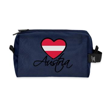 Austria Love Heart - Trousse de toilette en tissu recyclé - marine - Devant