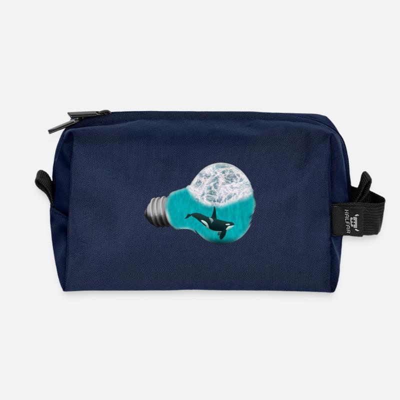 Ozeanscherbe im Ork-Stil - Recycelte Kulturtasche - Navy