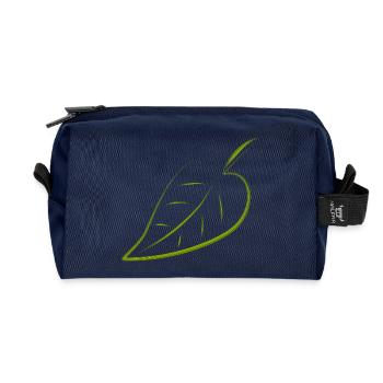 feuille - Trousse de toilette en tissu recyclé - marine - Devant