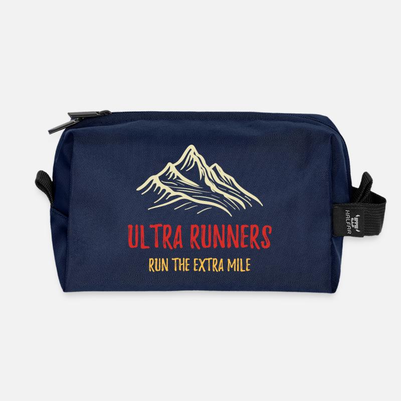 Ultraläufer laufen die Extrameile - Recycelte Kulturtasche - Navy