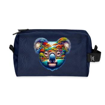 Koala - Recycelte Kulturtasche - Navy - Vorne