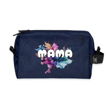 Beste Mama, Muttertag, Mutter, Mami, Supermama - Recycelte Kulturtasche - Navy - Vorne