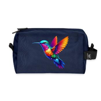 Kolibri - Recycelte Kulturtasche - Navy - Vorne