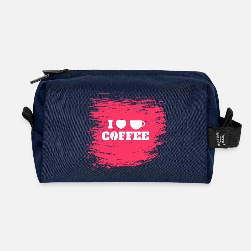 Kaffee-Liebe - Recycelte Kulturtasche - Navy