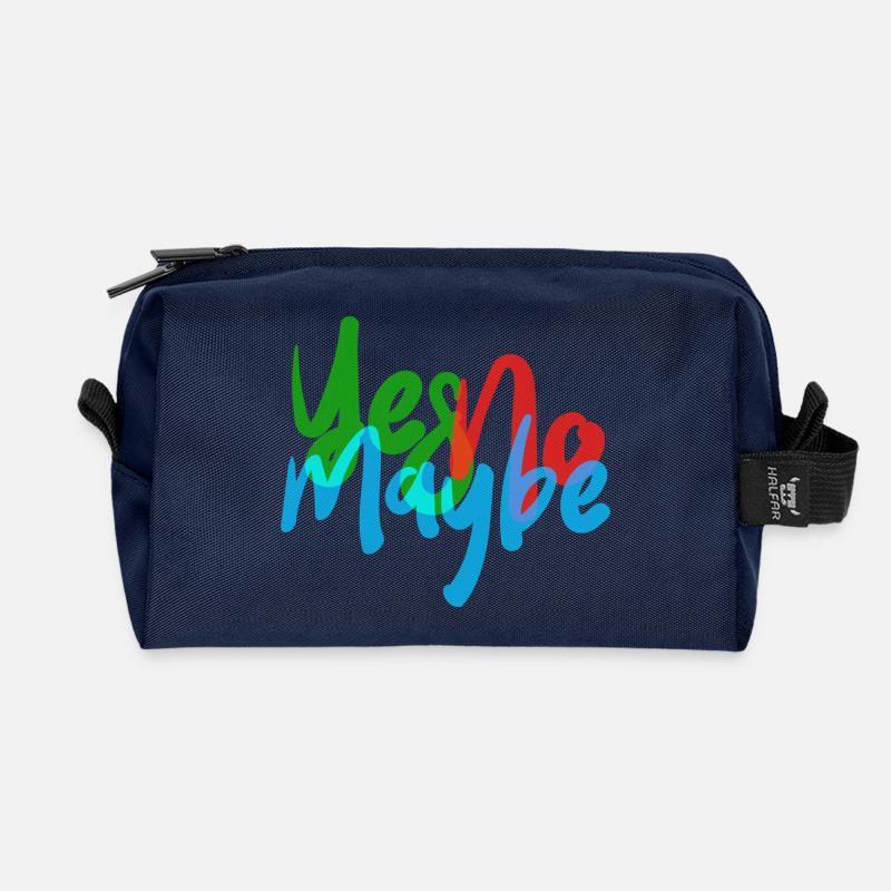 JA NEIN VIELLEICHT - Recycelte Kulturtasche - Navy