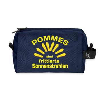 Citation de frites - Trousse de toilette en tissu recyclé - marine - Devant