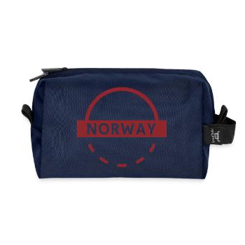 Norway Round Emblem - Recycled Toiletry Zip Bag - navy - Front