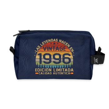 1996 Vintage Retro Birthday Gift - Recycled Toiletry Zip Bag - navy - Front
