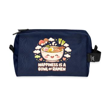 Kawaii Ramen Bowl - Recycelte Kulturtasche - Navy - Vorne