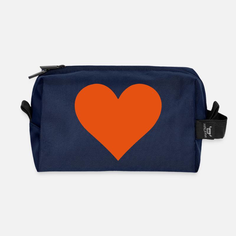 Herz - Recycelte Kulturtasche - Navy