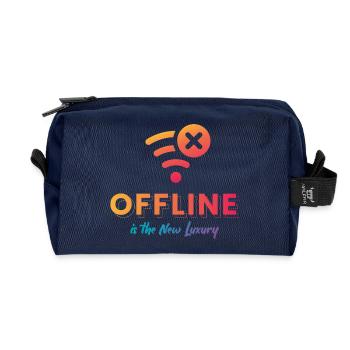 Offline Is The New Luxury - Recycled Toiletry Zip Bag - navy - Front