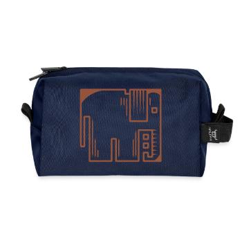 Elefant - Recycelte Kulturtasche - Navy - Vorne