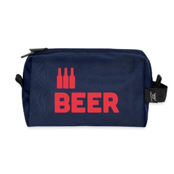 Bierliebhaber - Recycelte Kulturtasche - Navy - Vorne