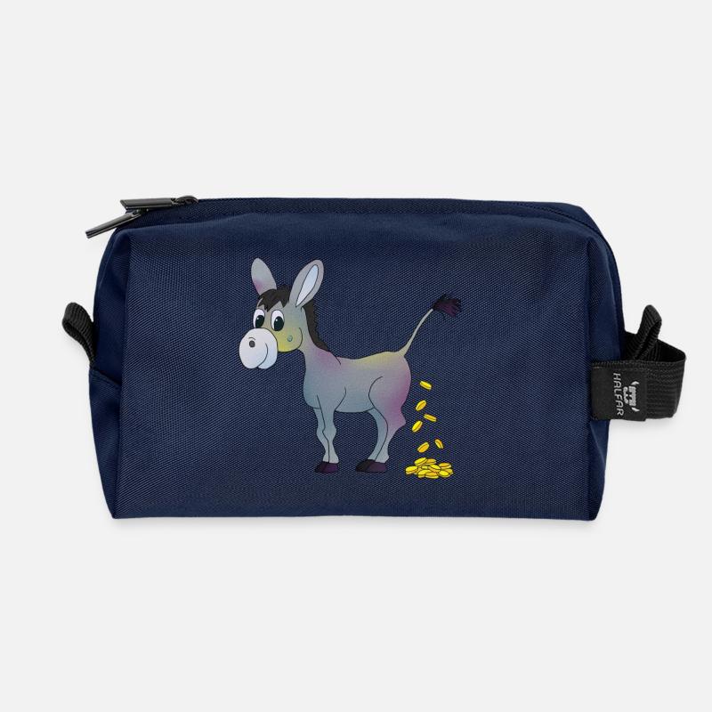 Goldesel - Recycelte Kulturtasche - Navy