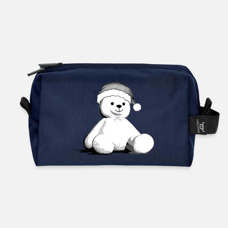 Bärchen - Recycelte Kulturtasche - Navy