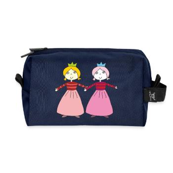 Princess Sisters - Recycled Toiletry Zip Bag - navy - Front