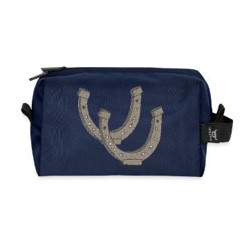 hufeisen gewebe - Recycelte Kulturtasche - Navy - Vorne