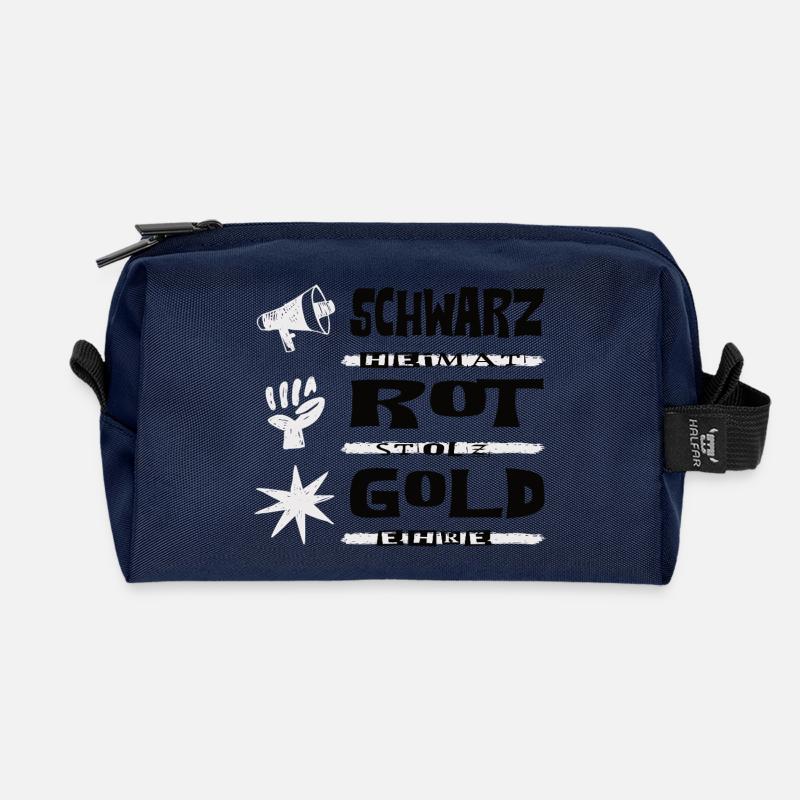 Schwarz Rot Gold - Recycelte Kulturtasche - Navy