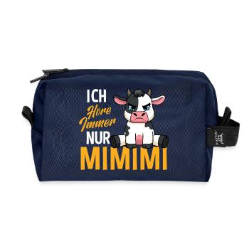 I Always Hear Only Mimimi Cow - Recycled Toiletry Zip Bag - navy - Front