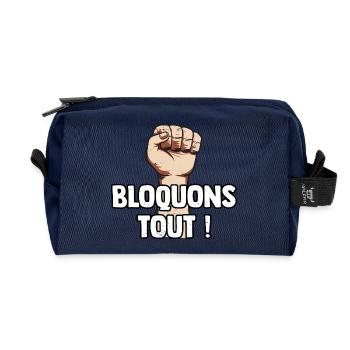 Lasst uns alles blockieren! Blockadebewegung vom 10. September - Recycelte Kulturtasche - Navy - Vorne