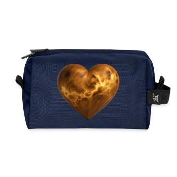 VENUS LOVER – Frieden & Liebe - Recycelte Kulturtasche - Navy - Vorne