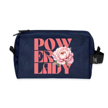 Powerlady - Recycelte Kulturtasche - Navy - Vorne