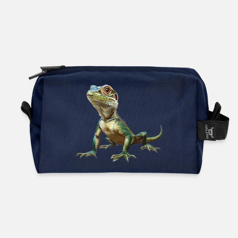 Eidechsen Eidechse - Recycelte Kulturtasche - Navy