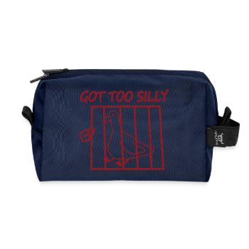 Caged Dove Got Too Silly - Recycled Toiletry Zip Bag - navy - Front