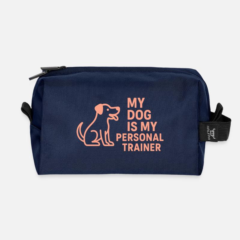 Mein Hund ist mein Personaltrainer - Recycelte Kulturtasche - Navy