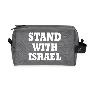 Stand with israel - Recycelte Kulturtasche - Anthrazit - Vorne