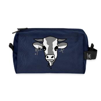 Kuh - Recycelte Kulturtasche - Navy - Vorne